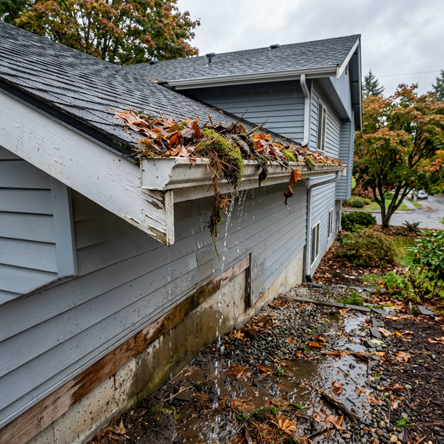 Clogged gutters