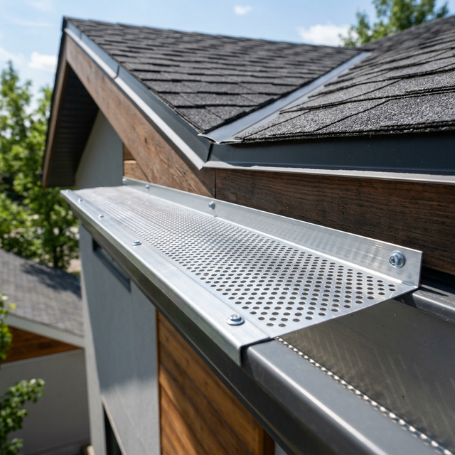 Clean gutters with leaf guard